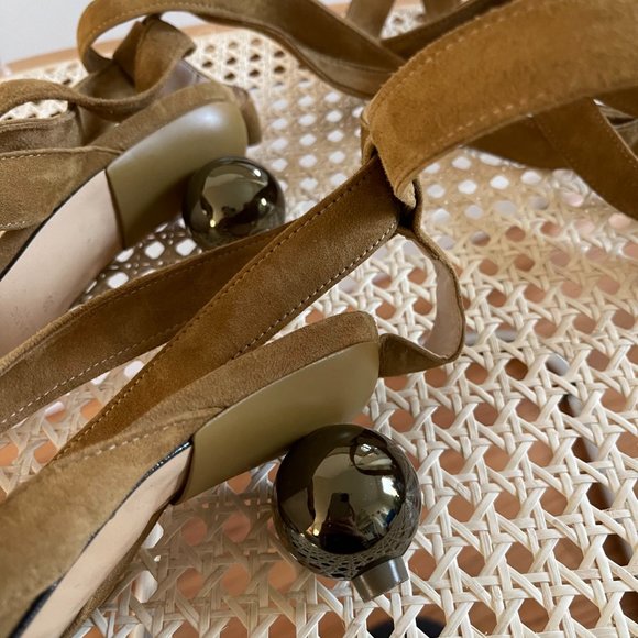 Zara Round Heel Wrap Sandal - Picture 5 of 6